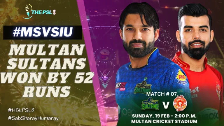 Match 07 Multan Sultans Won By 52 Runs image