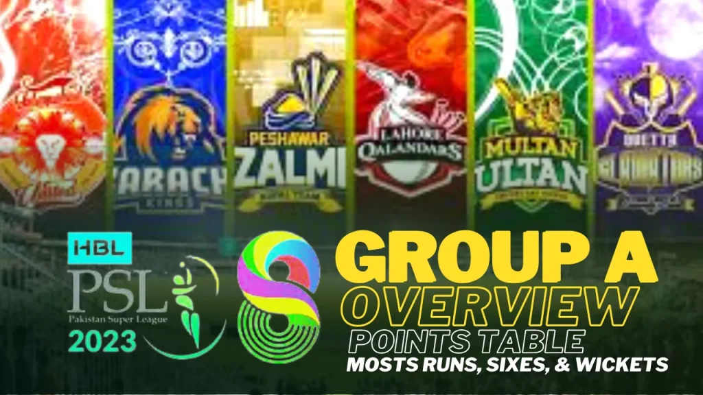 PSL 2023 Group A Matches - Overview & Points Table (Most Runs SIxes, & Wickets) Thumbnail