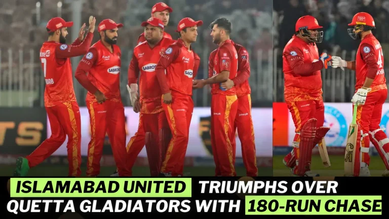 Islamabad United Triumphs Over Quetta Gladiators with 180-Run Chase Thumbnail